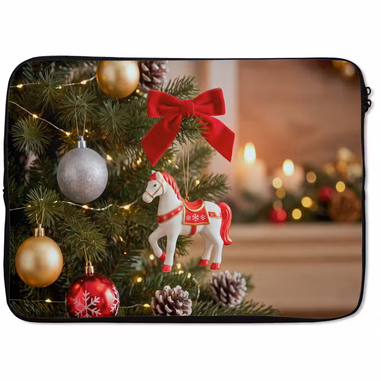 Laptophoes - Paard - Kerst - Decoratie — 1