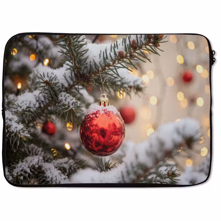 Laptophoes - Kerstbal - Sneeuw - Winter — 1