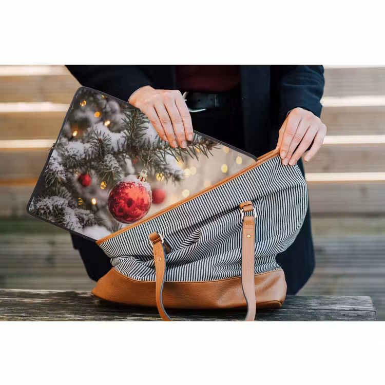 Laptophoes - Kerstbal - Sneeuw - Winter — 4