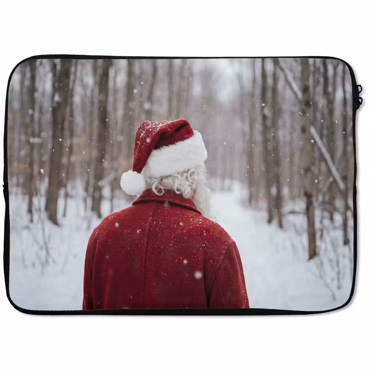 Laptophoes - Kerstman - Winter - Sneeuw — 1