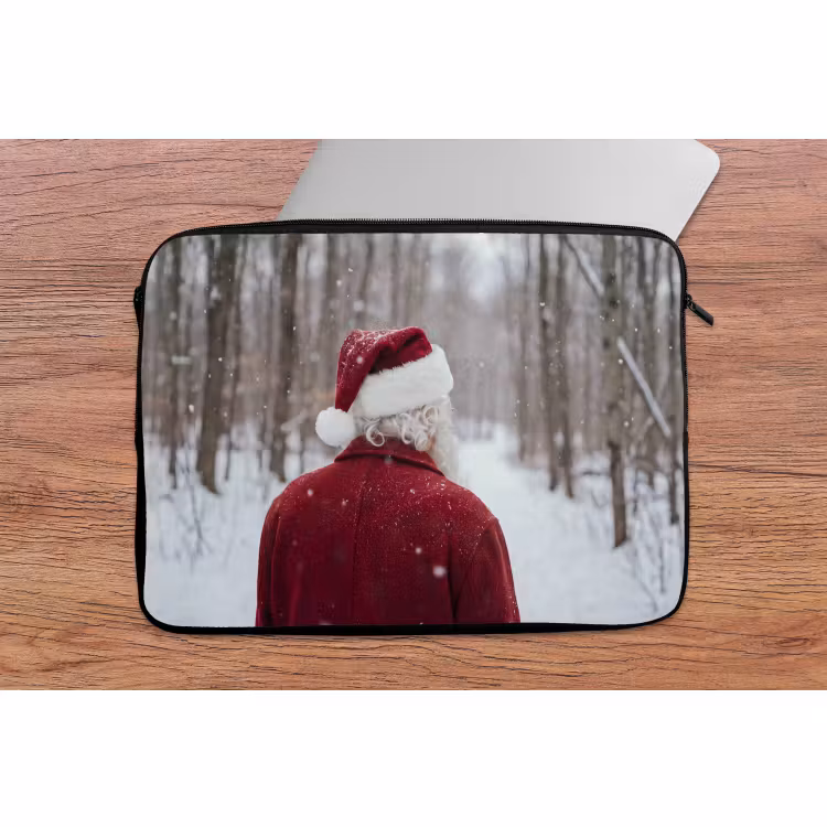 Laptophoes - Kerstman - Winter - Sneeuw — 2