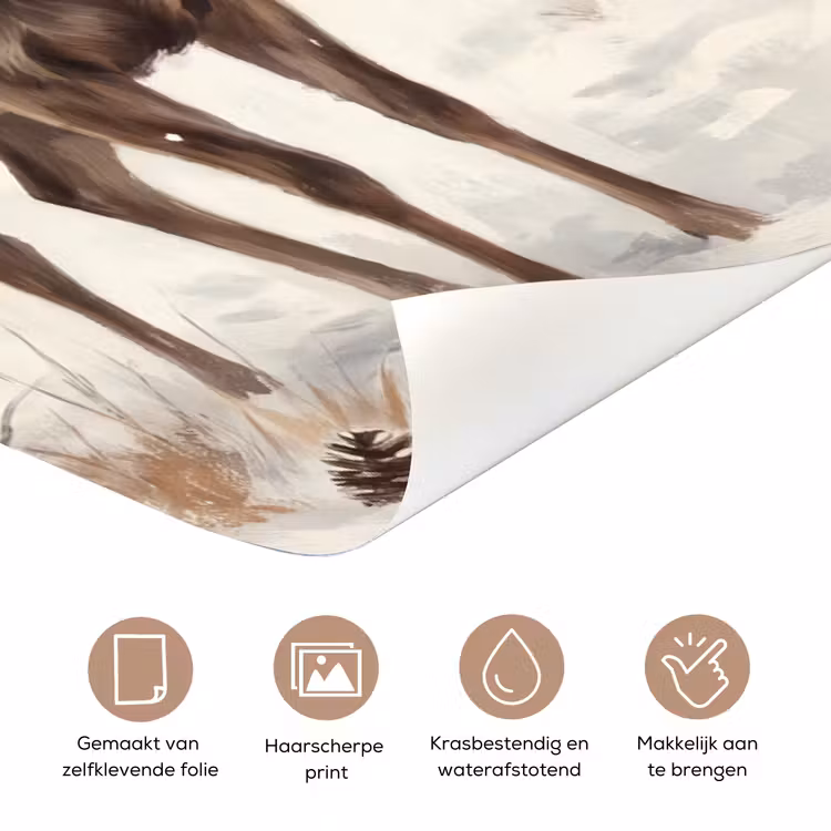 Deursticker - Hert - Sneeuw - Dieren — 3