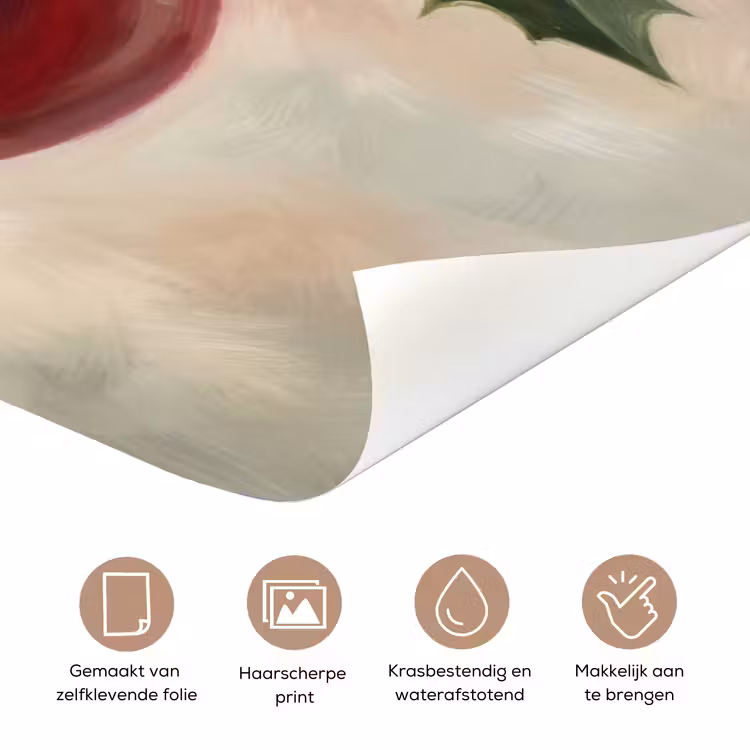 Deursticker - Kerstbal - Hulst - Rood — 3