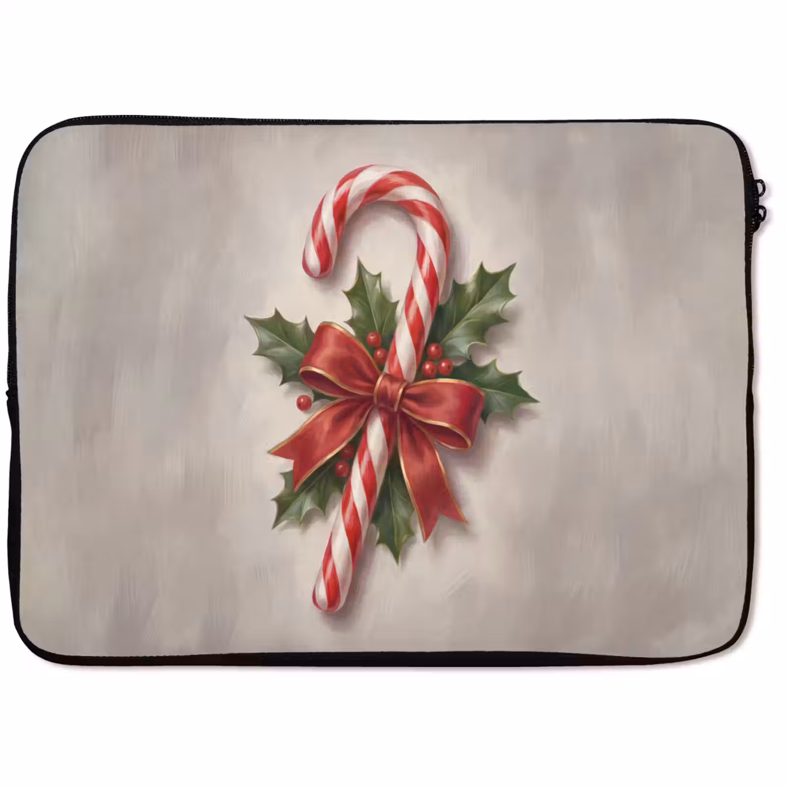 Laptophoes - Zuurstok - Kerst - Rood — 1