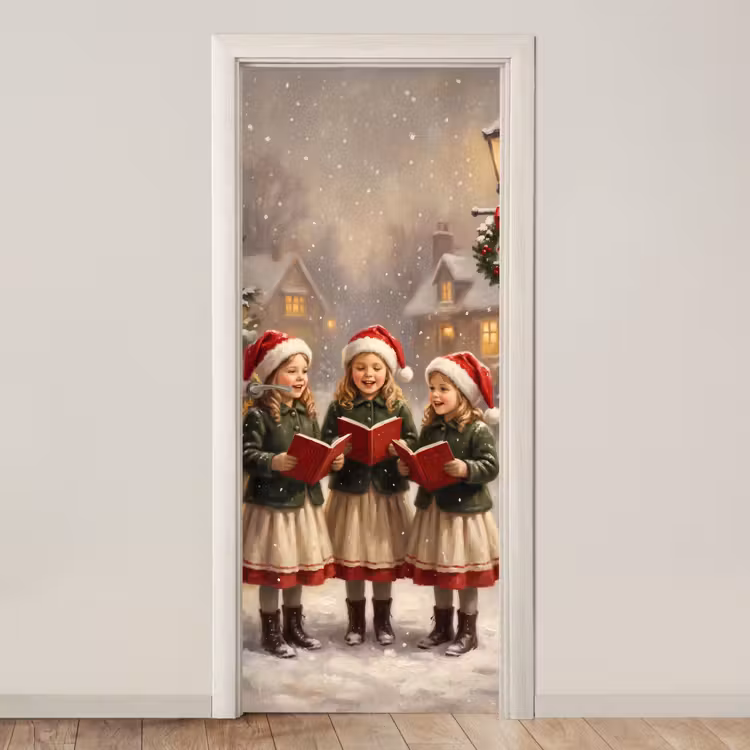 Deursticker - Kinderen - Kerst - Sneeuw — 1