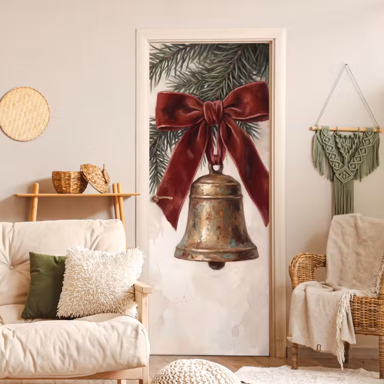 Deursticker - Klok - Kerst - Strik — 4