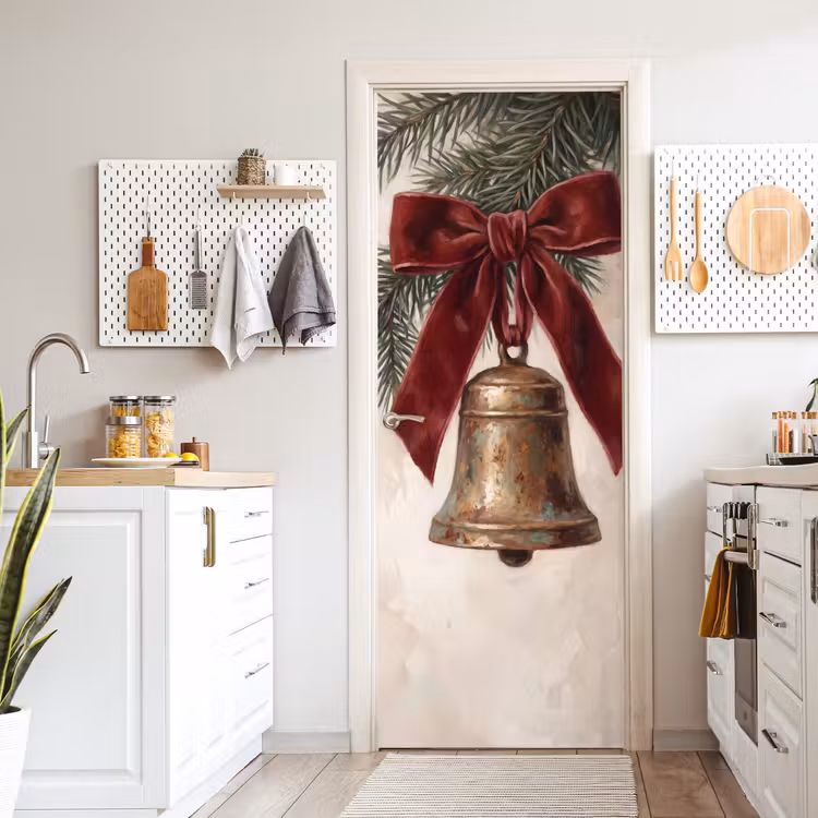 Deursticker - Klok - Kerst - Strik — 7