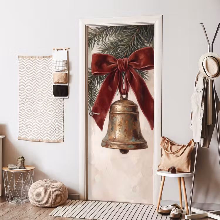 Deursticker - Klok - Kerst - Strik — 8