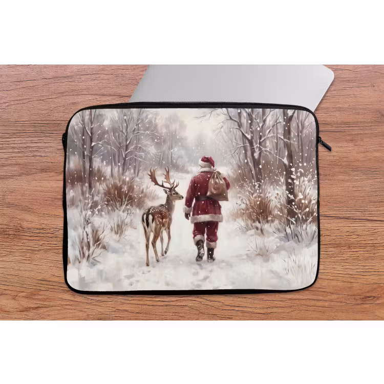 Laptophoes - Kerstman - Winter - Natuur — 2