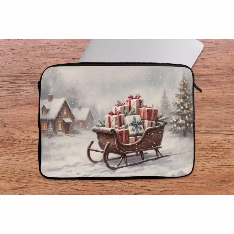 Laptophoes - Slede - Cadeaus - Kerst — 2