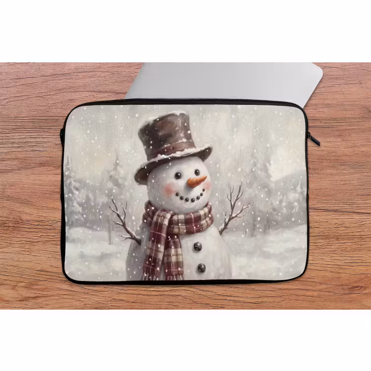 Laptophoes - Sneeuwman - Winter - Kerst — 2