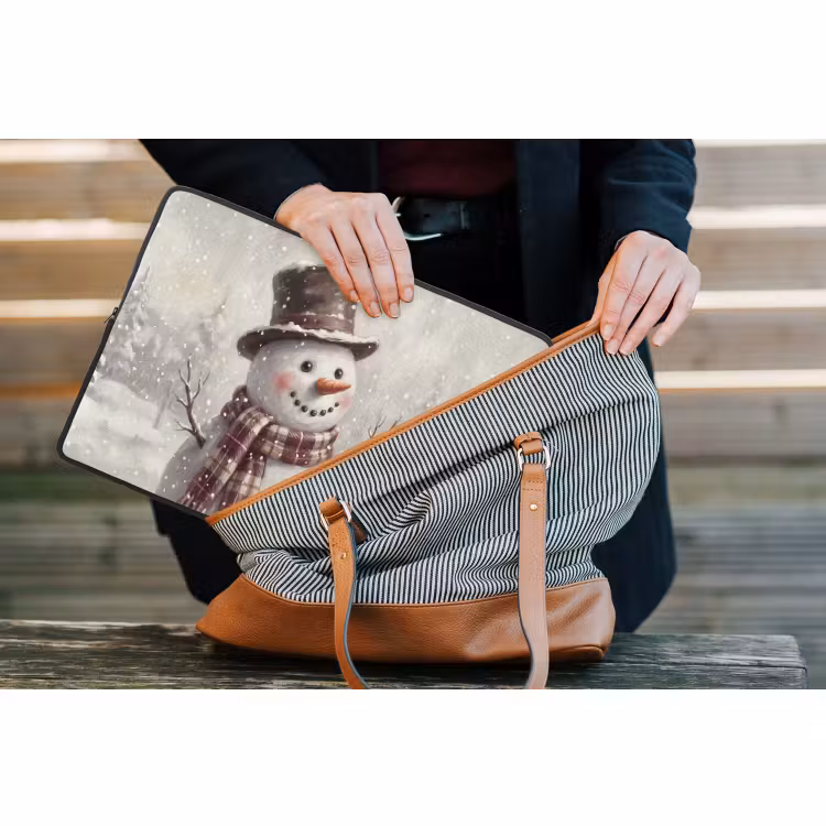 Laptophoes - Sneeuwman - Winter - Kerst — 4