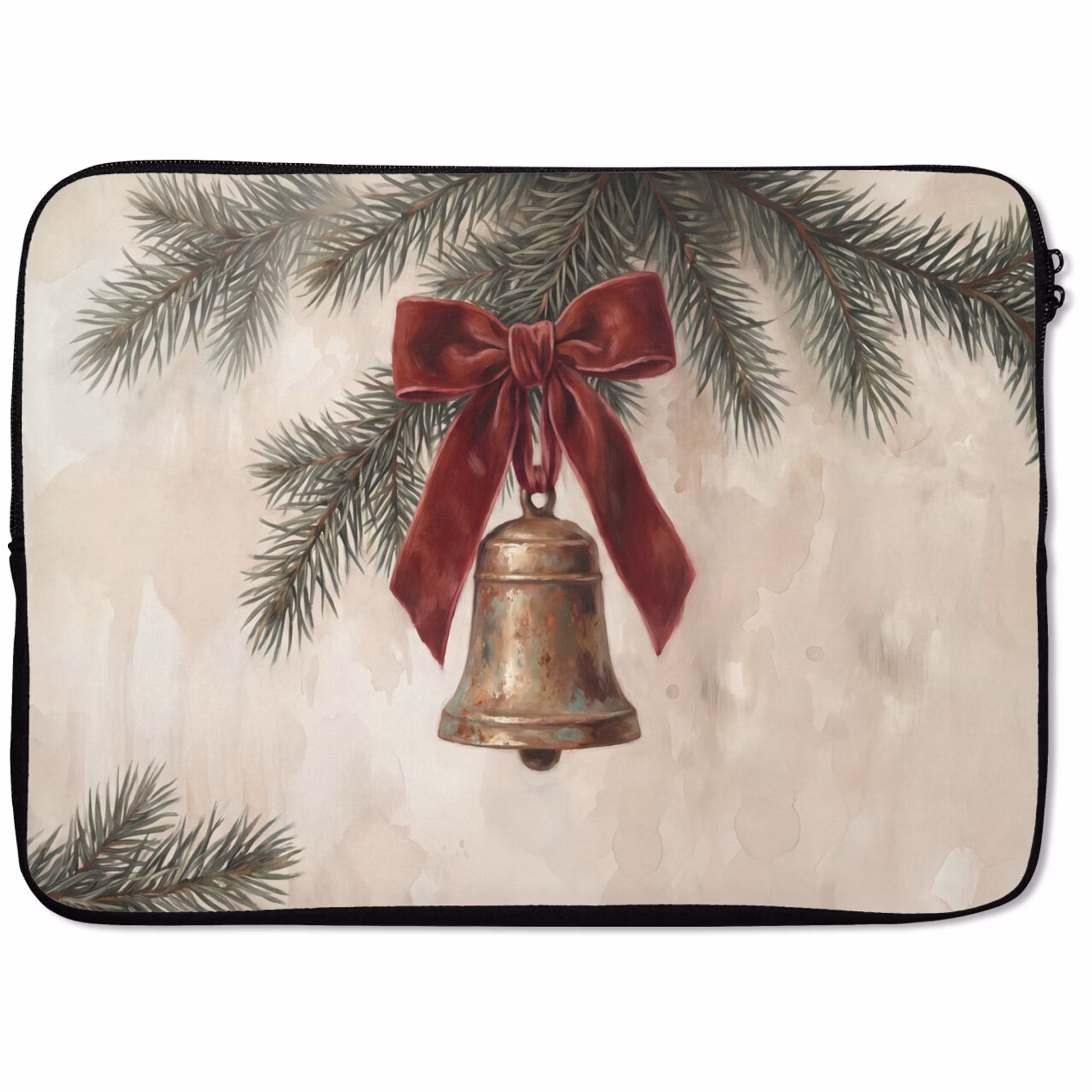 Laptophoes - Klok - Kerst - Strik — 1