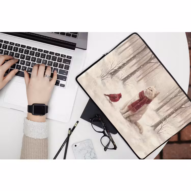 Laptophoes - Kat - Vogel - Winter — 3