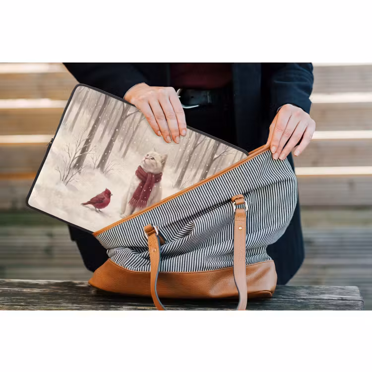 Laptophoes - Kat - Vogel - Winter — 4