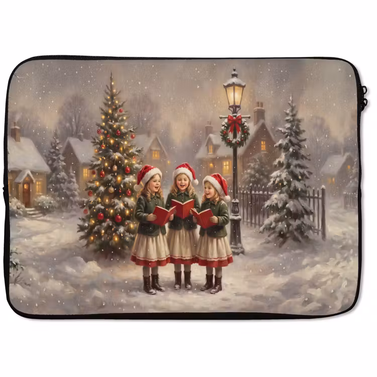 Laptophoes - Kinderen - Kerst - Sneeuw — 1