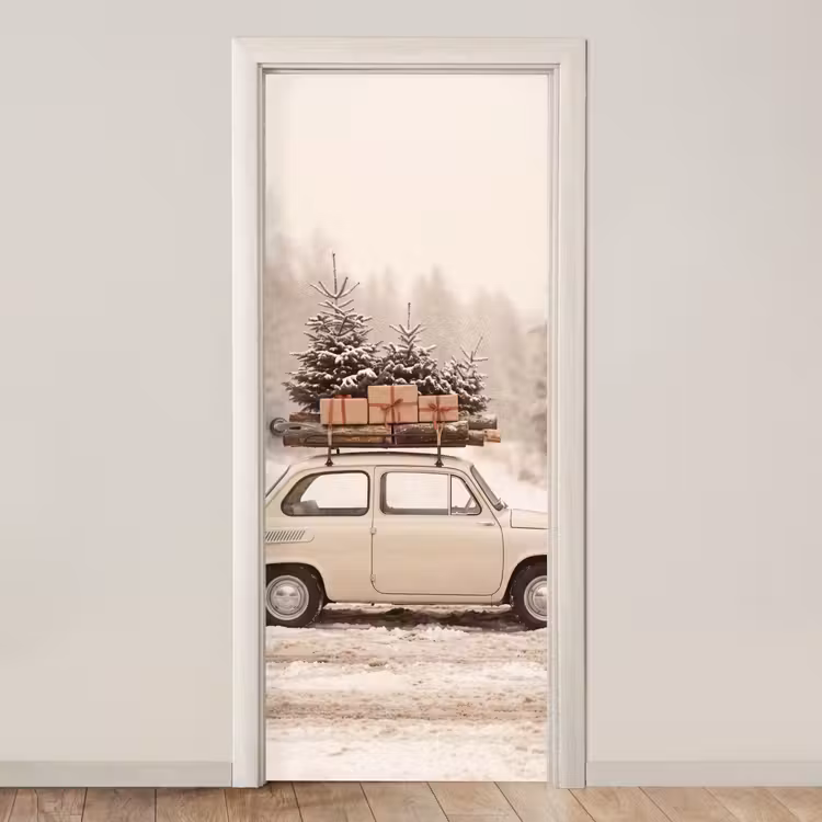 Deursticker - Auto - Winter - Sneeuw — 1
