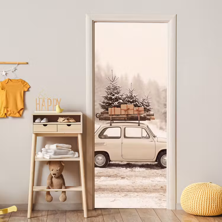 Deursticker - Auto - Winter - Sneeuw — 6