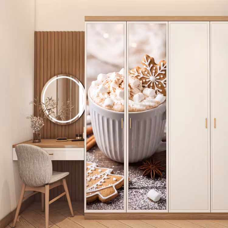 Deursticker - Drank - Marshmallows - Kerst — 5