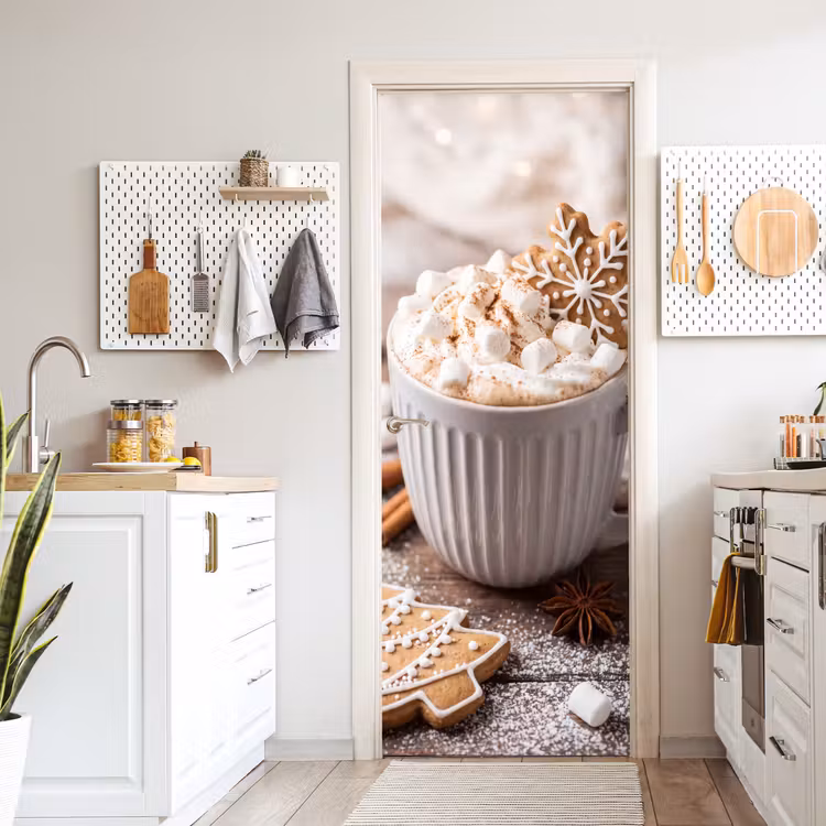 Deursticker - Drank - Marshmallows - Kerst — 7