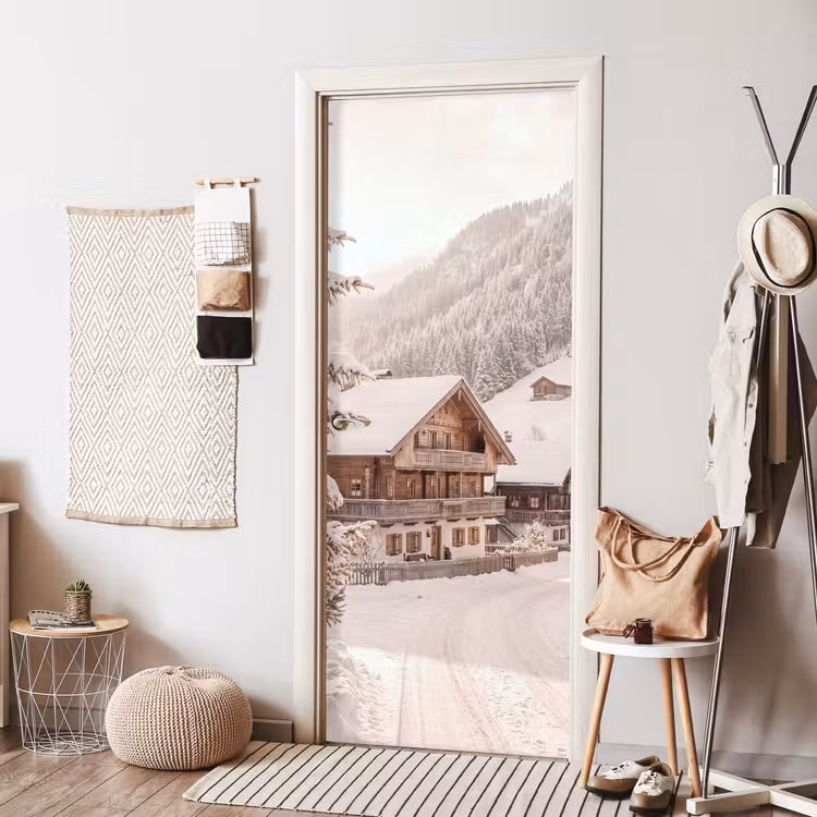 Deursticker - Huis - Sneeuw - Winter — 8