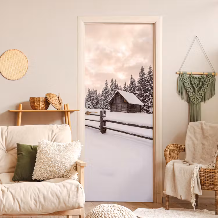 Deursticker - Hut - Sneeuw - Winter — 4