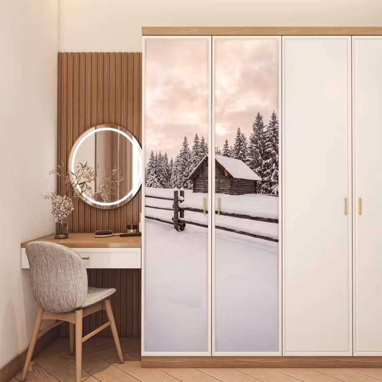 Deursticker - Hut - Sneeuw - Winter — 5