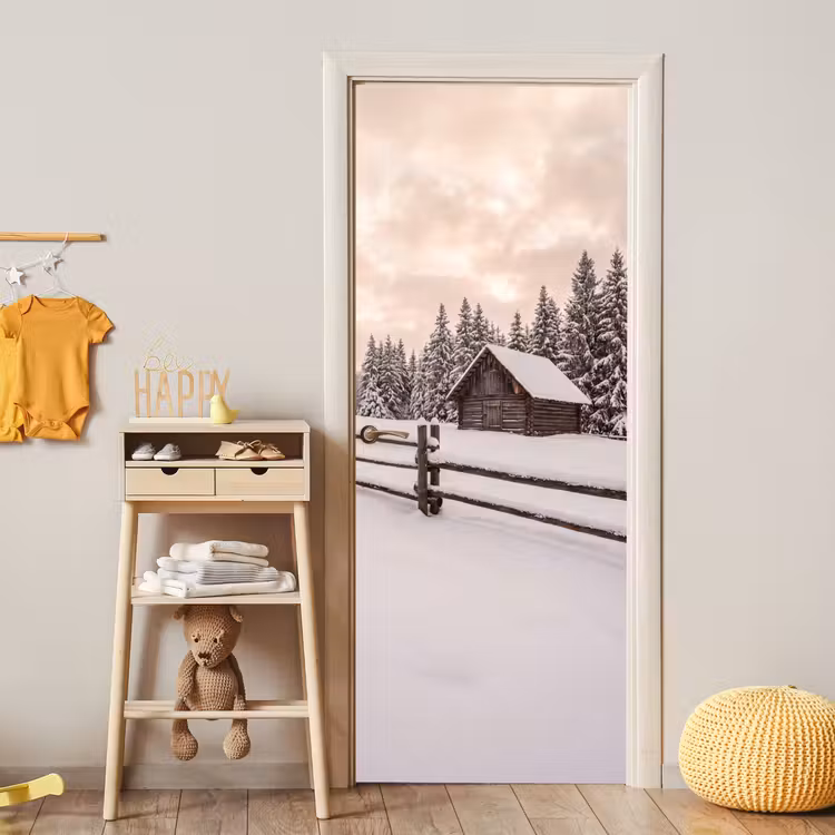 Deursticker - Hut - Sneeuw - Winter — 6