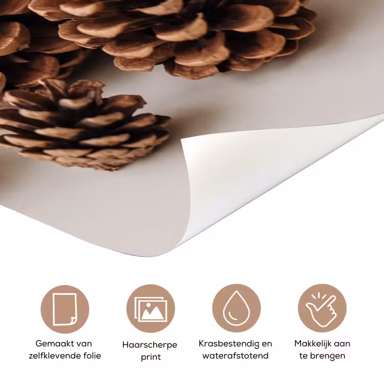 Deursticker - Kaars - Dennenappels - Sfeer — 3