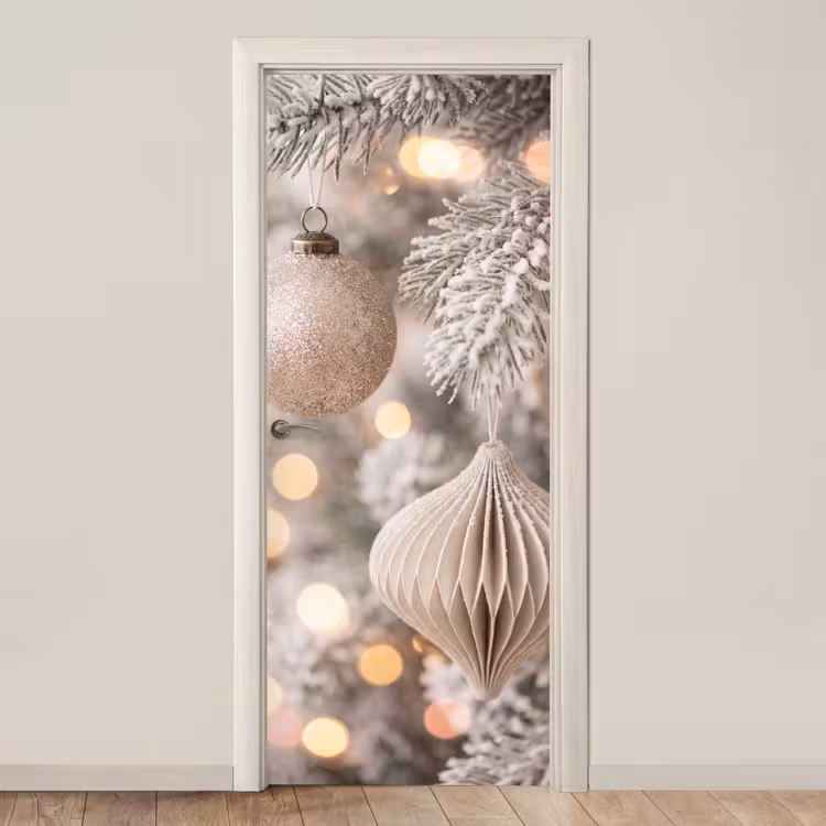 Deursticker - Kerstbal - Kerst - Goud — 1