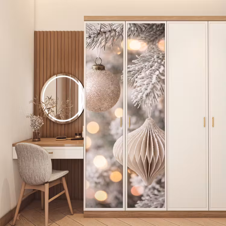 Deursticker - Kerstbal - Kerst - Goud — 5