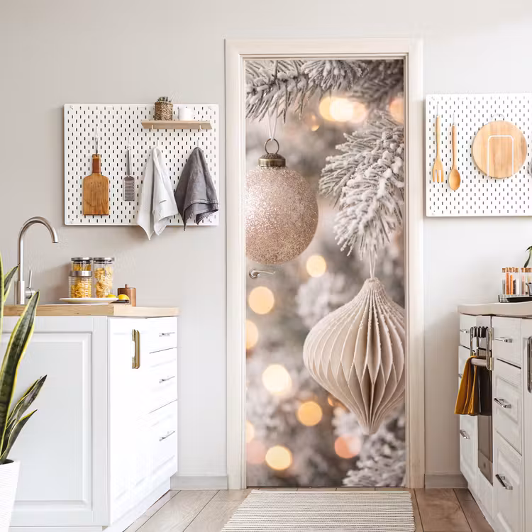 Deursticker - Kerstbal - Kerst - Goud — 7