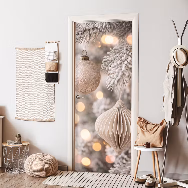 Deursticker - Kerstbal - Kerst - Goud — 8