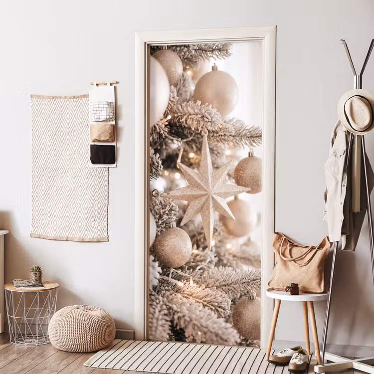 Deursticker - Kerstboom - Goud - Kerst — 8