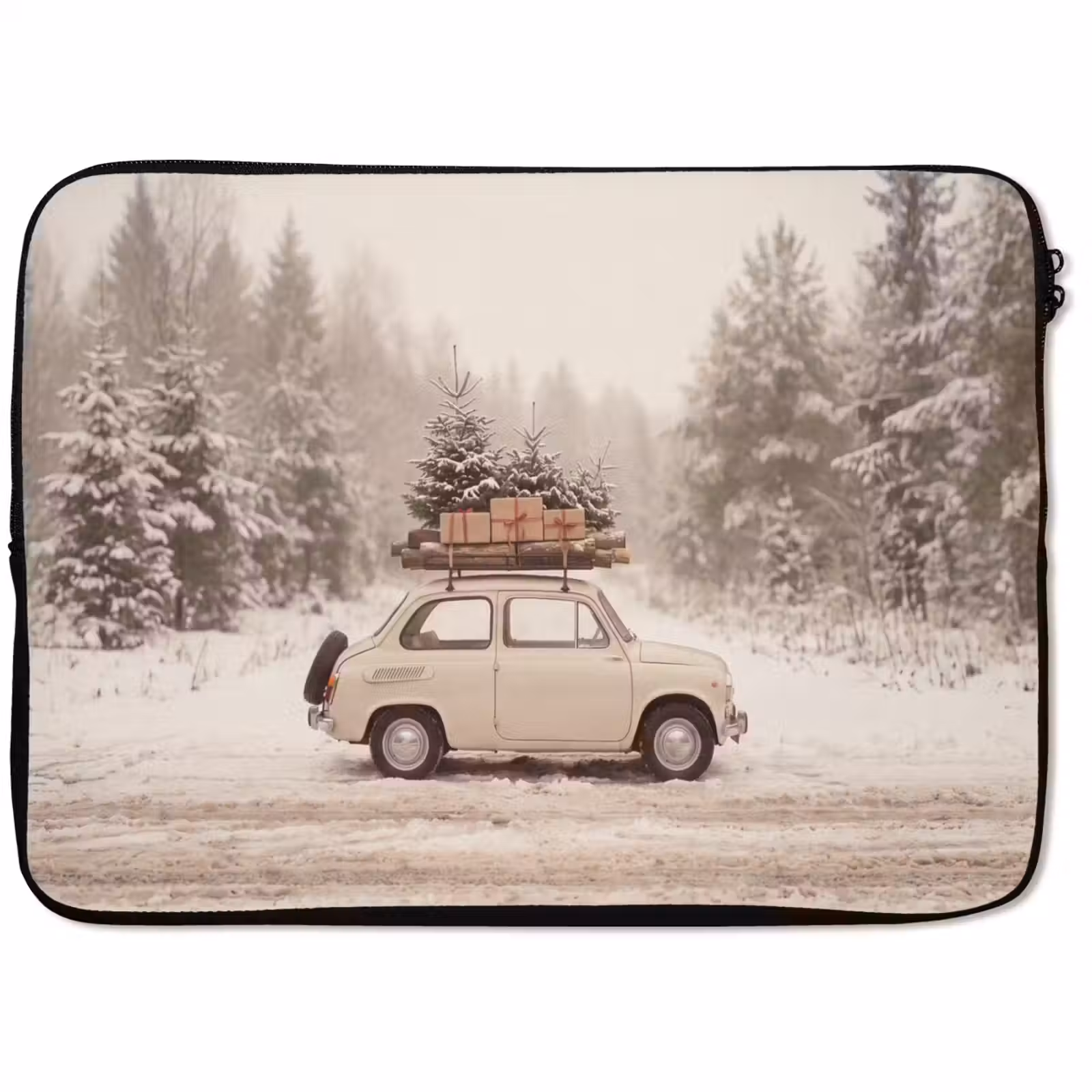 Laptophoes - Auto - Winter - Sneeuw — 1