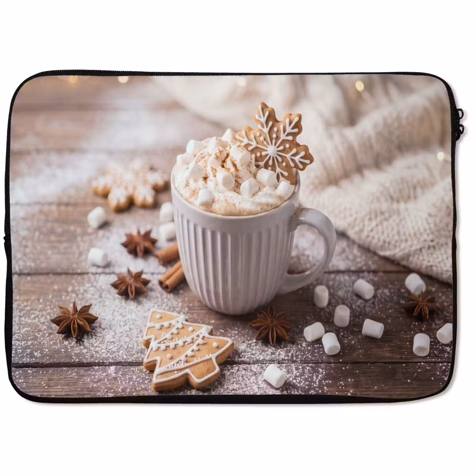 Laptophoes - Drank - Marshmallows - Kerst — 1