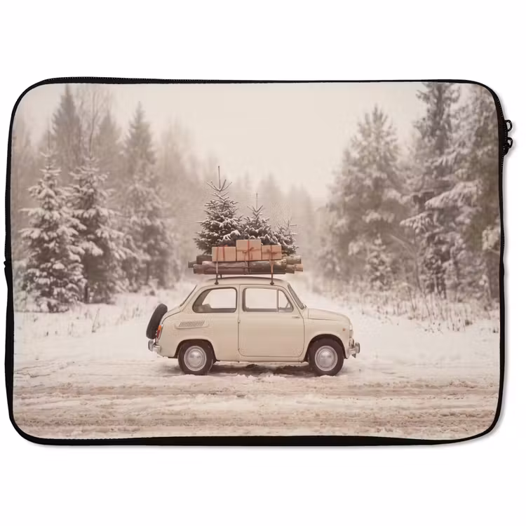 Laptophoes - Auto - Winter - Sneeuw — 1