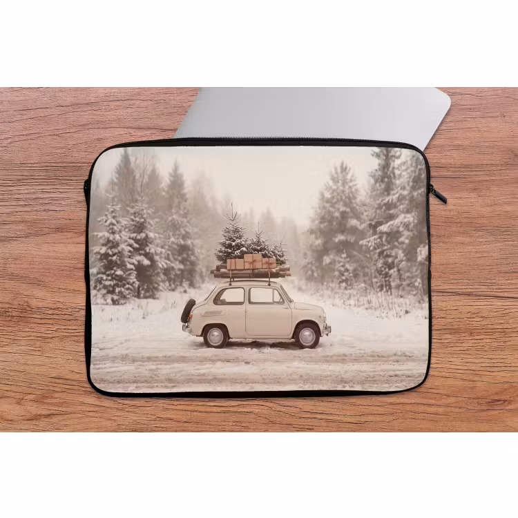 Laptophoes - Auto - Winter - Sneeuw — 2