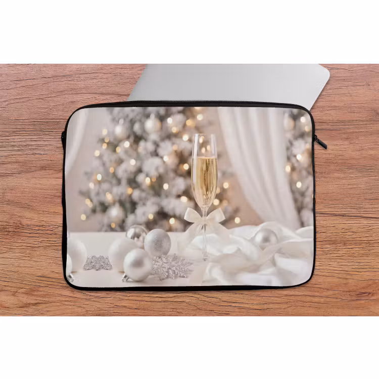 Laptophoes - Champagneglas - Kerst - Feest — 2