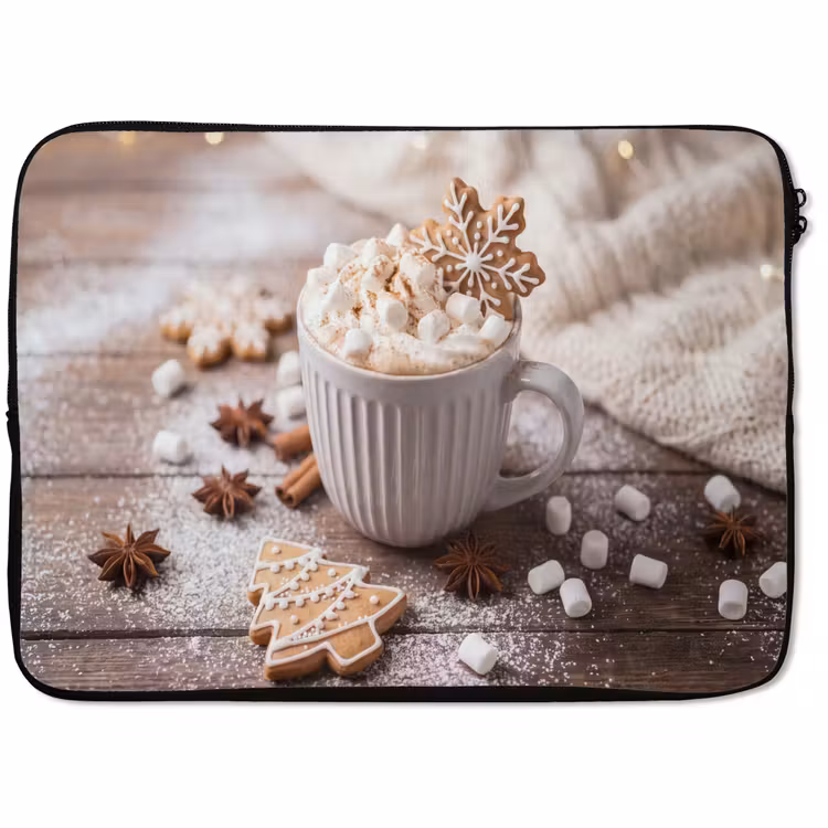 Laptophoes - Drank - Marshmallows - Kerst — 1