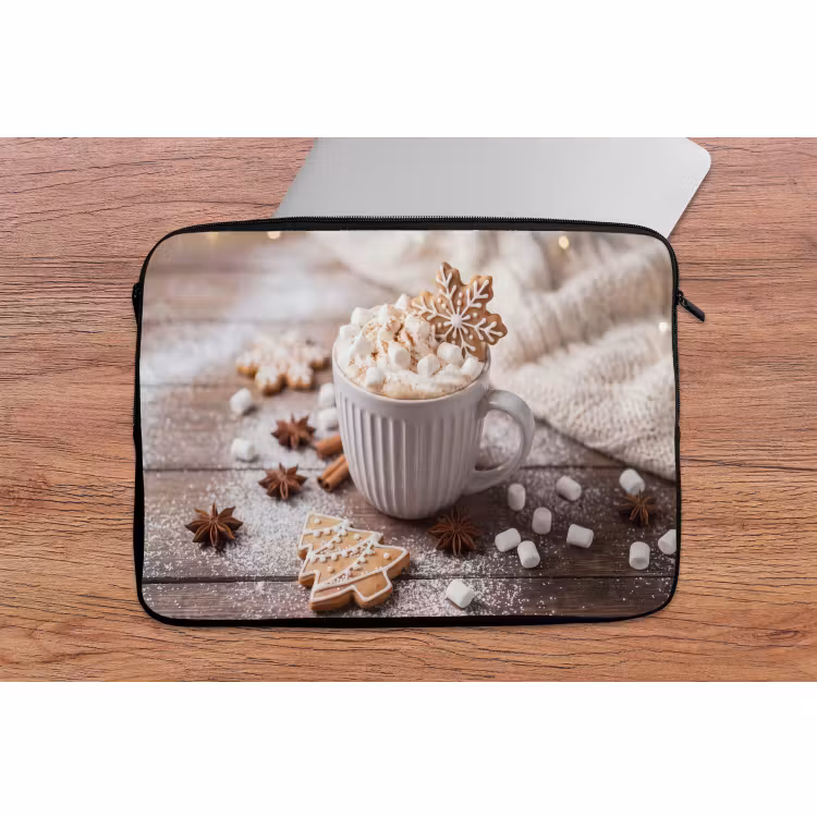Laptophoes - Drank - Marshmallows - Kerst — 2