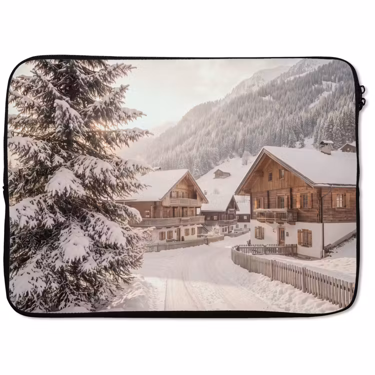 Laptophoes - Huis - Sneeuw - Winter — 1