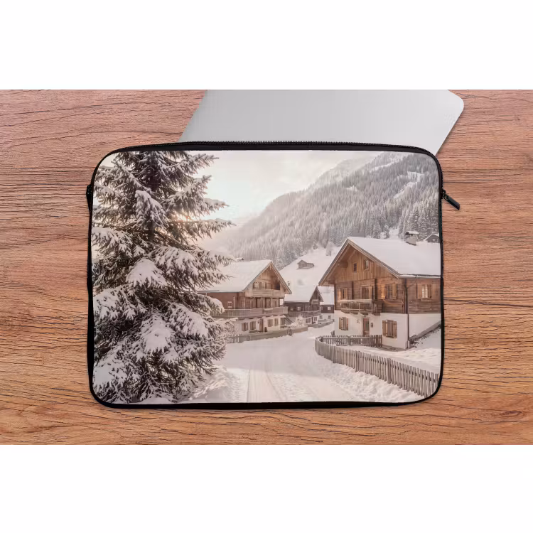 Laptophoes - Huis - Sneeuw - Winter — 2
