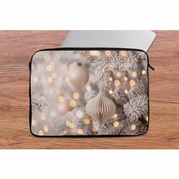 Laptophoes - Kerstbal - Kerst - Goud — 2
