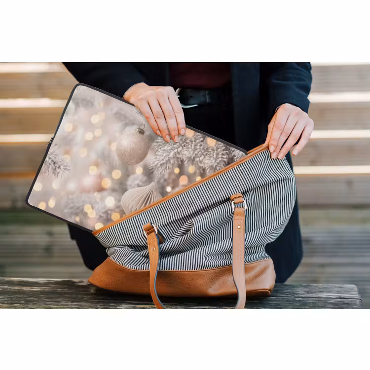 Laptophoes - Kerstbal - Kerst - Goud — 4