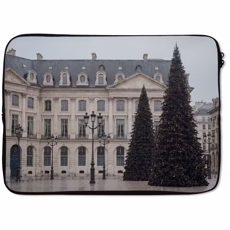 Laptophoes - Kerstboom - Verlicht - Winter — 1