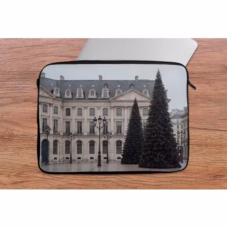 Laptophoes - Kerstboom - Verlicht - Winter — 2