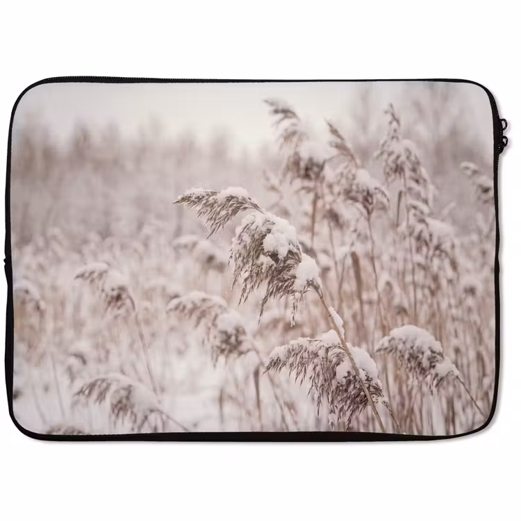 Laptophoes - Riet - Sneeuw - Winter — 1
