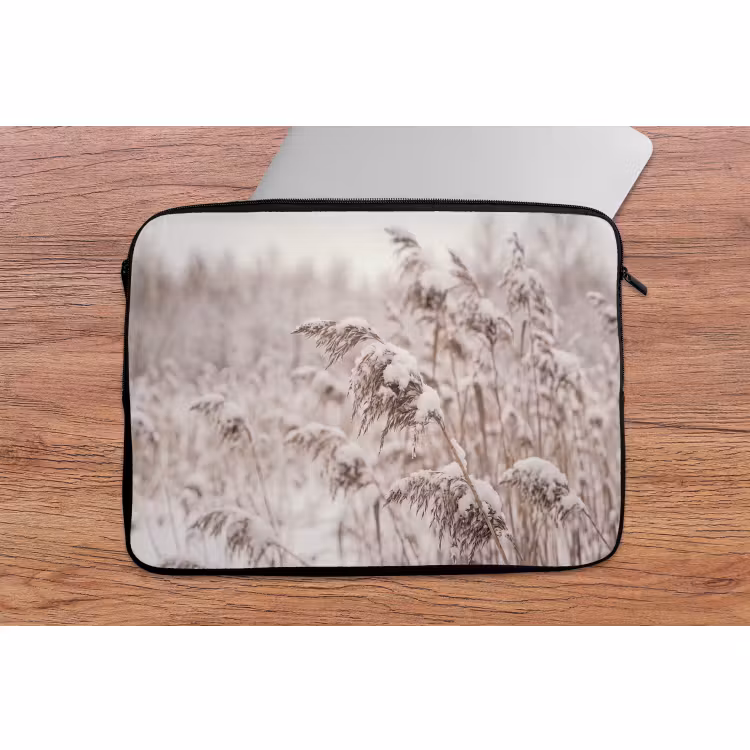 Laptophoes - Riet - Sneeuw - Winter — 2