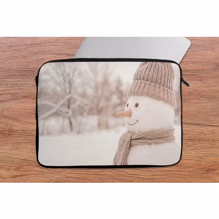 Laptophoes - Sneeuwpop - Winter - Sneeuw — 2